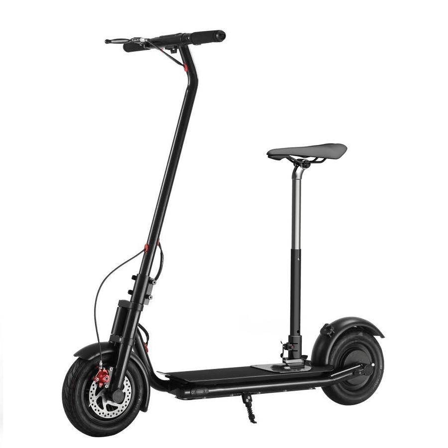 NEXTDRIVE N-7 300W 36V 10.4Ah Foldable Electric Scooter with Saddle for Adults/Kids 32 Km/H Max Speed 18-36 Km Mileage Black - MRSLM