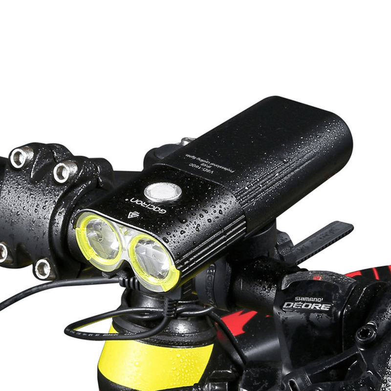 GACIRON 1600 LM Bike Front Headlight Cycling Bicycle Rechargeable Flashlight IPX6 Waterproof 5000Mah Power Bank Bike Accessories - MRSLM