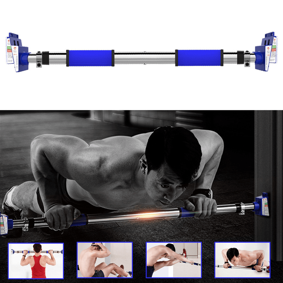 Adjustable Steel Door Horizontal Bars Sport Home Gym Pull-Up Training Bar Fitness Exercise Tools - MRSLM