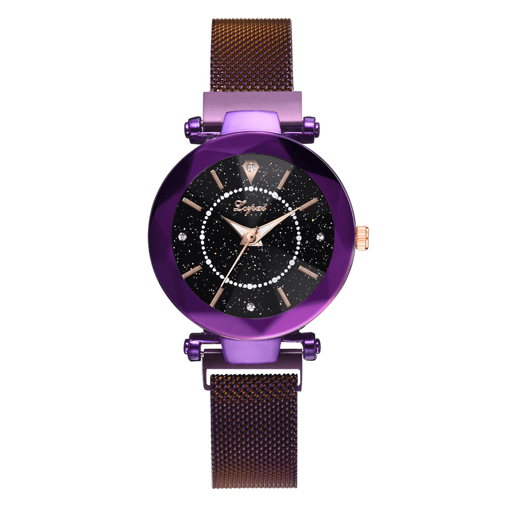 LVPAI P833 Star Dial Shining Unique Design Women Wrist Watch Full Steel Quartz Watches - MRSLM