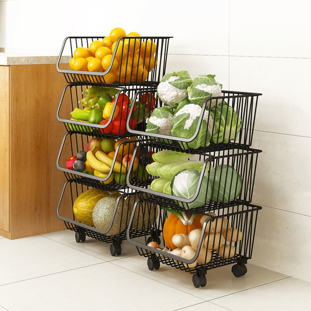 Kitchen Portable Rack Multilayer Portable Storage Household Bathroom Arrangement for Fruit Receives - MRSLM