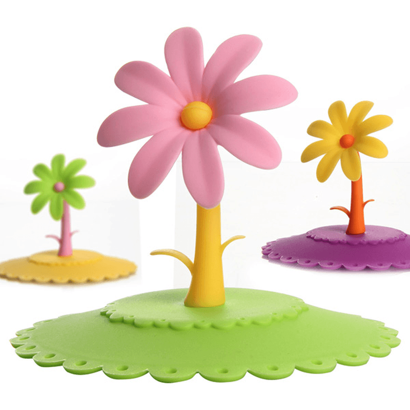 Colorful Flower Silicone Dustproof Cup Lid Leakproof Cup Cover - MRSLM