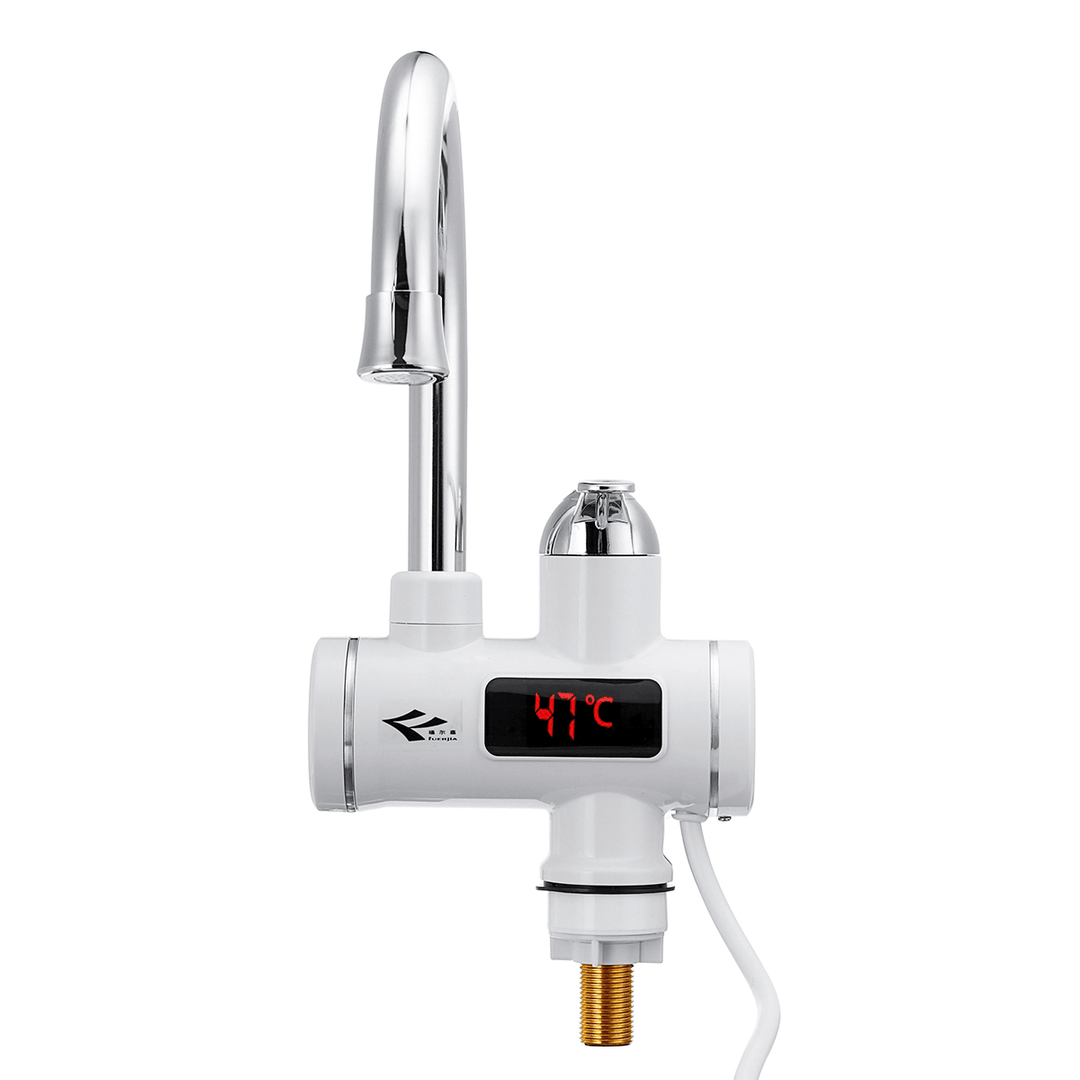 3000W Electric Heating Water Tap Temperature Display Hot Water Heater Faucet Home Bathroom - MRSLM
