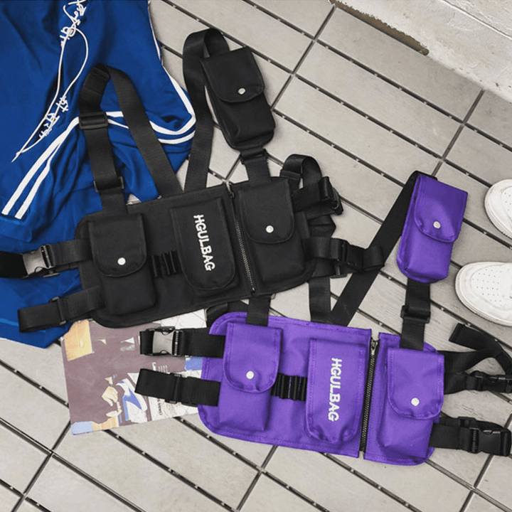 Men Women Fashion Chest Bag Tactical Multi-Pocket Vest Bag - MRSLM
