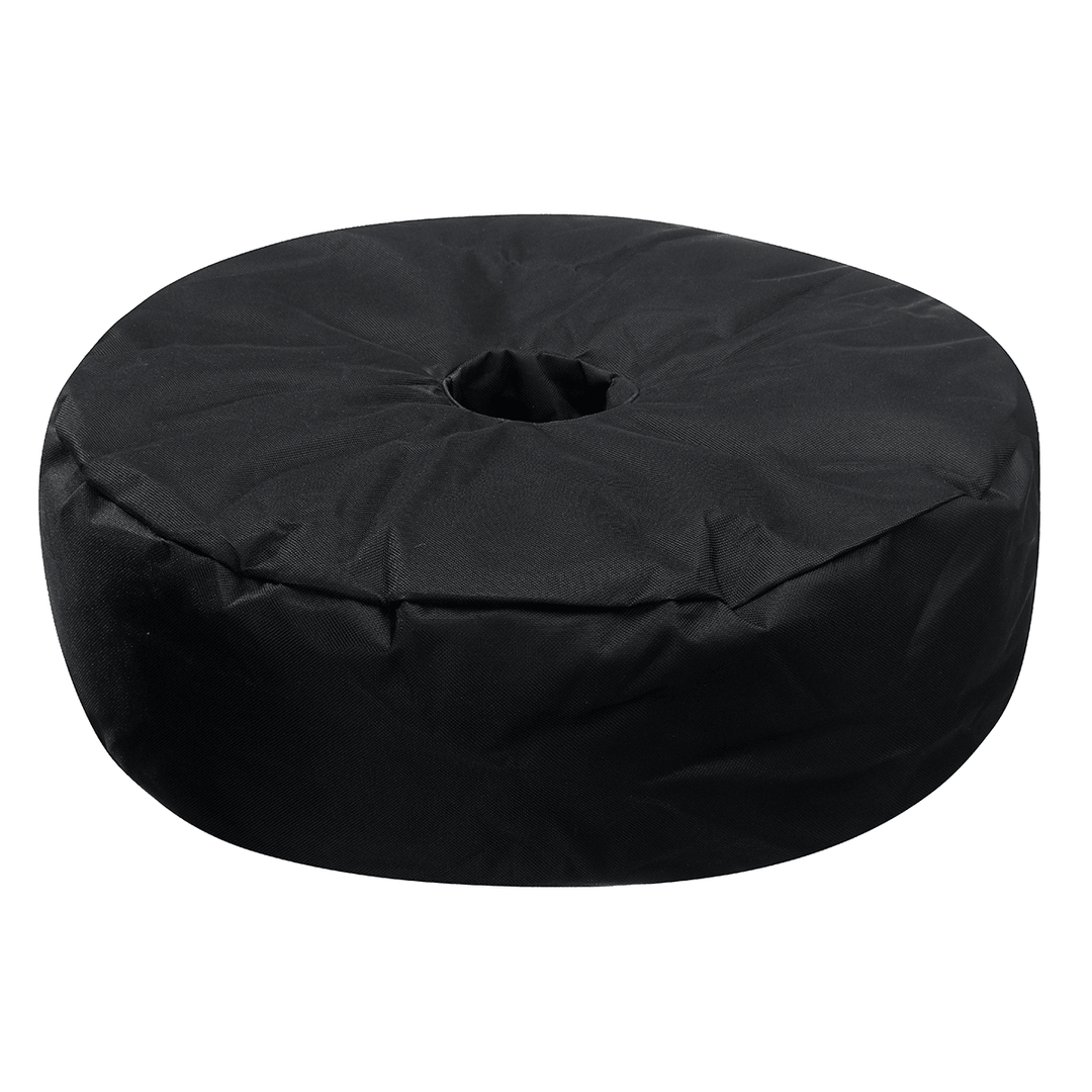 38X15Cm Black Oxford Cloth round Sandbag for Outdoor Tent Support Umbrella Sunshade Base Sandbag - MRSLM