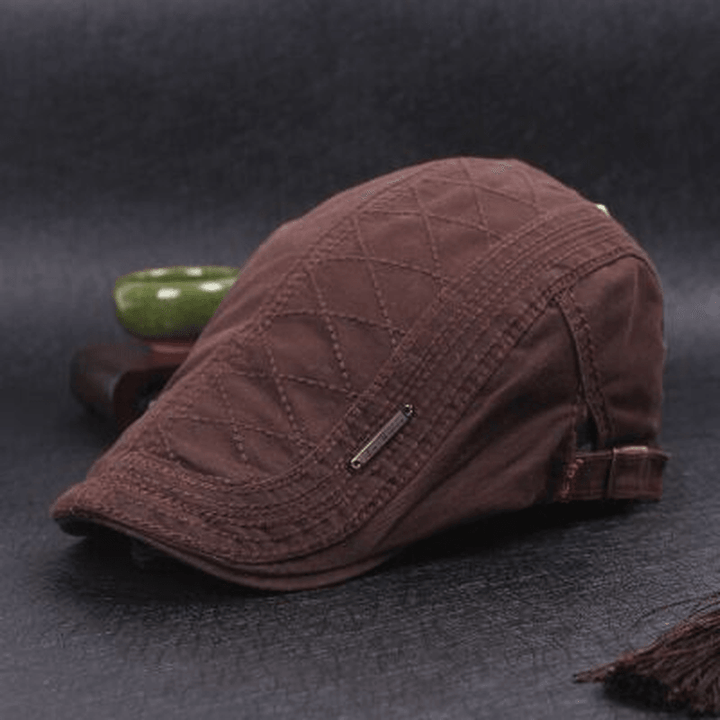 Men'S Beret Pure Cotton English Hat - MRSLM