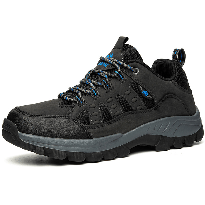 Men Breathable Non Slip Soft Sole Pure Color Outdoor Climbing Casual Sports Shoes - MRSLM
