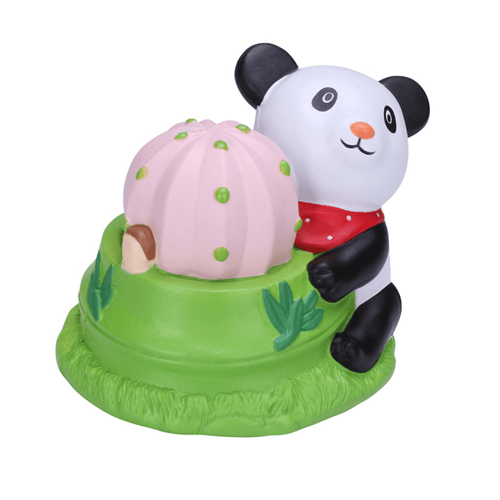 Vlampo Squishy Panda Potted 15CM Licensed Slow Rising with Packaging Collection Gift Soft Toy - MRSLM