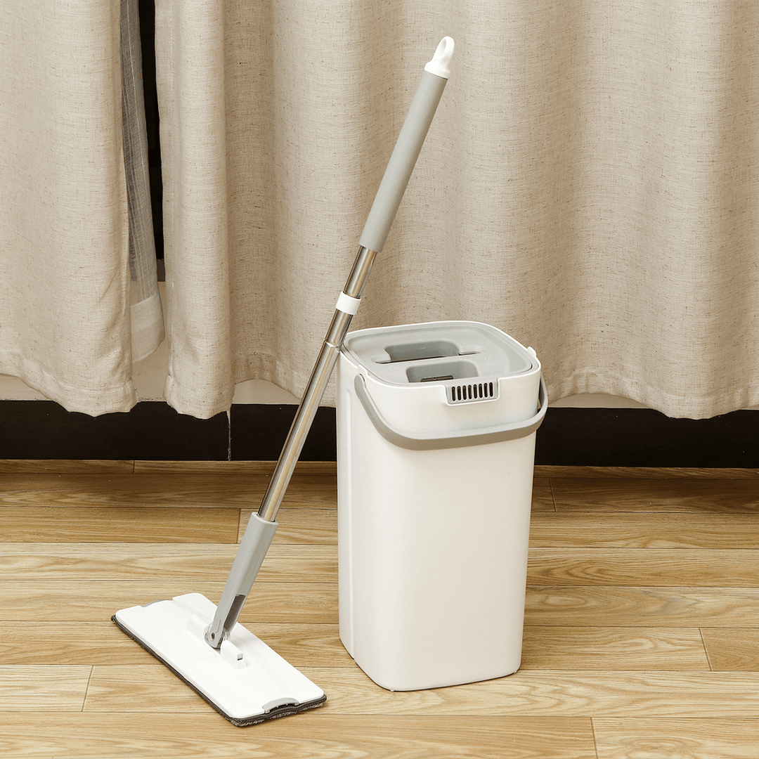 Dry Wet Automatic Spin Mop Floor Cleaner Washing Fiber Hand Cleaning Dust Fast - MRSLM