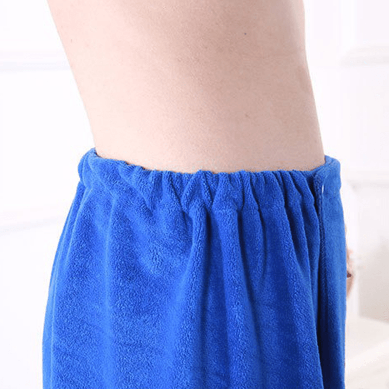 Men Magic Button Bathrobe Beach Towel Skirts - MRSLM