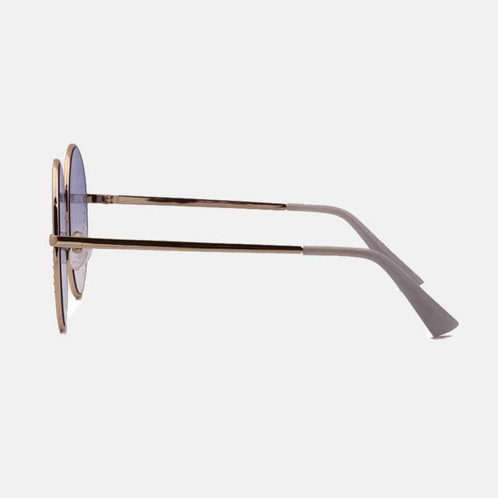 Unisex round Frame Metal Full Tinted Lens UV Protection Fashion Sunglasses - MRSLM