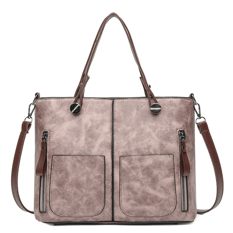 Women Artificial Leather Minimalist Handbag Crossbody Bag - MRSLM