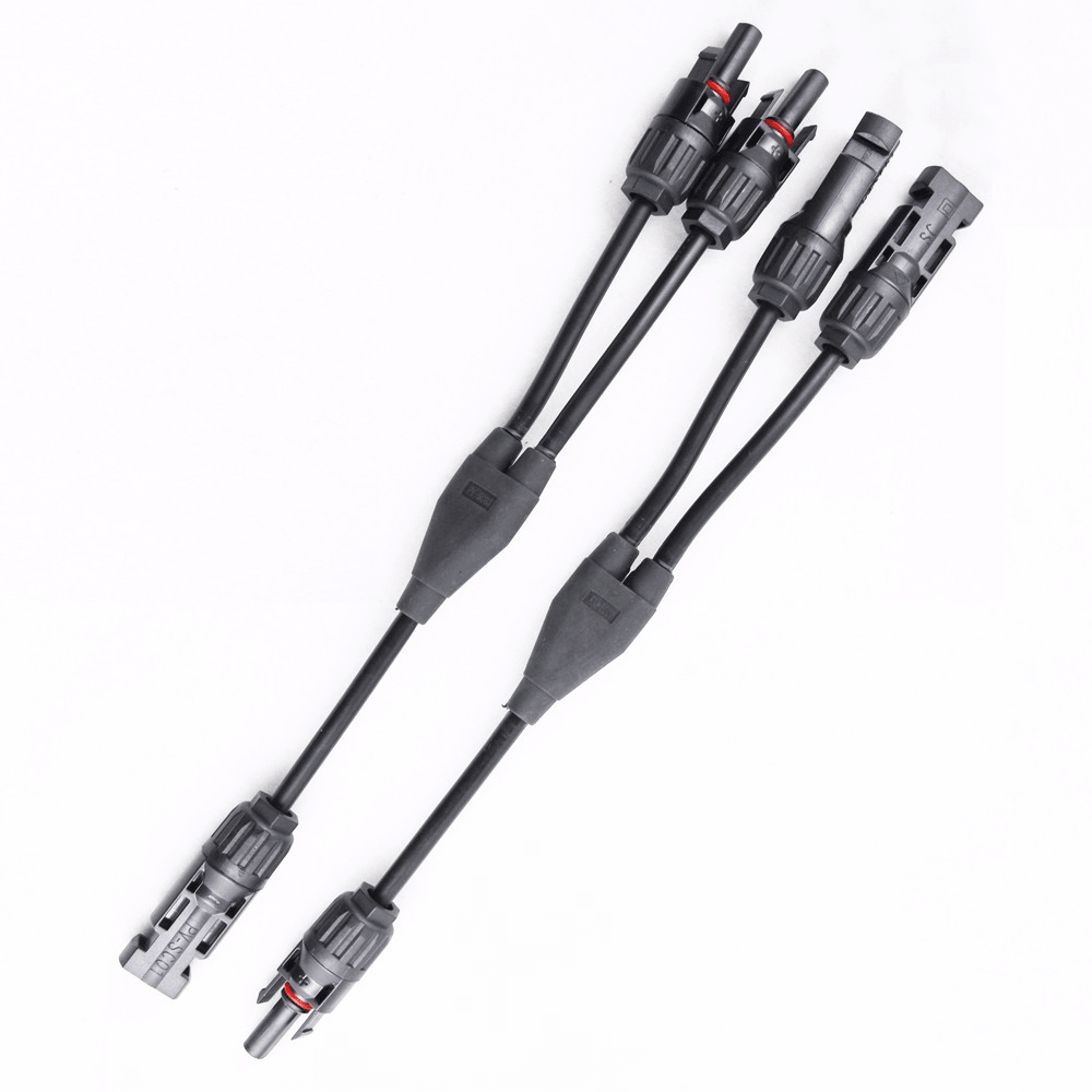 MC4Y-B2 Solar Panel 1 to 2 MC4 Connectors M-FF and F-MM Branch Cable MC4 Solar Panel Connector - MRSLM