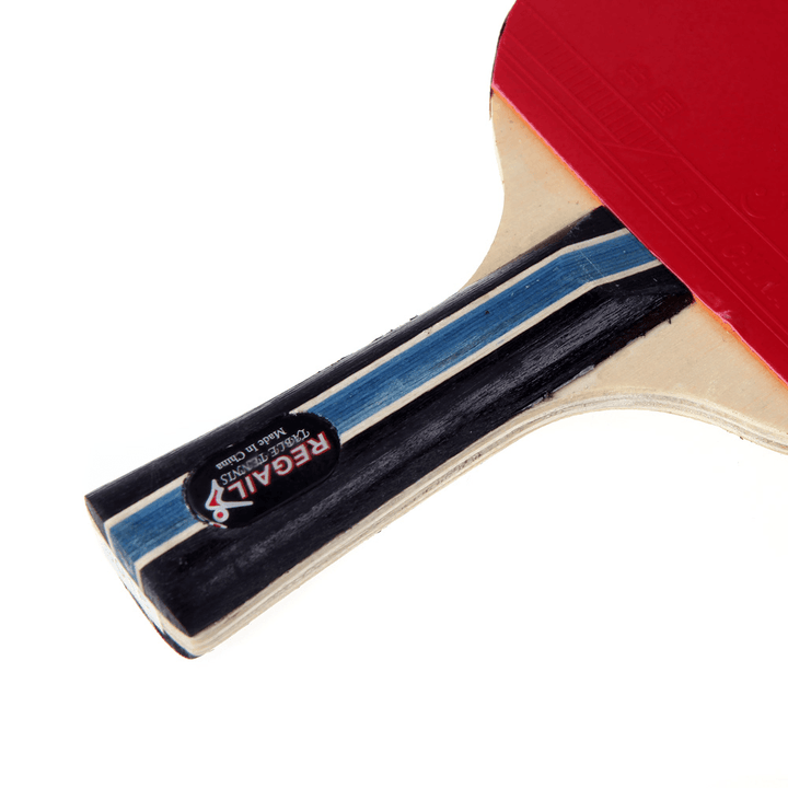 Long Handle Shake-Hand Table Tennis Racket Waterproof Bag Pouch Red Indoor Table Tennis Accessory - MRSLM