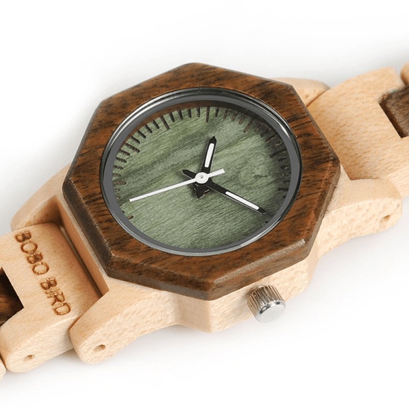 BOBO BIRD M25 Lightweight Fashionable Wooden Wrist Watch Small Dial Quartz Watch - MRSLM