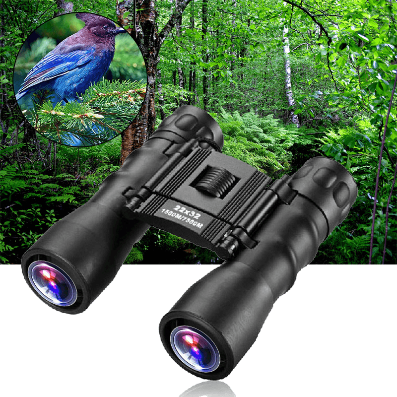 22X32 HD Military Army Binoculars Portable Low-Light Night Vision Folding Hunting Camping Telescope - MRSLM