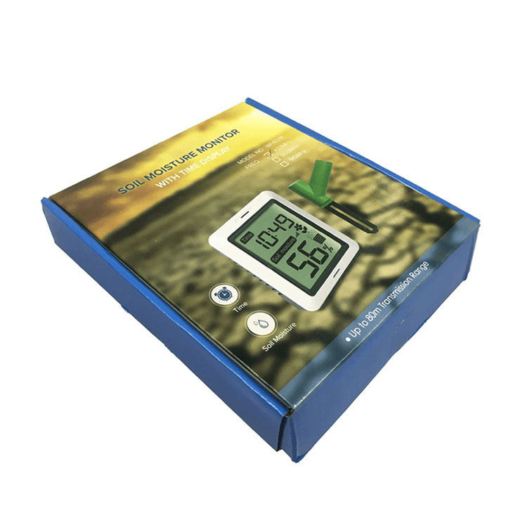 Soil Moisture Monitor Wireless Battery Powered, Wireless Soil Moisture with Display - MRSLM