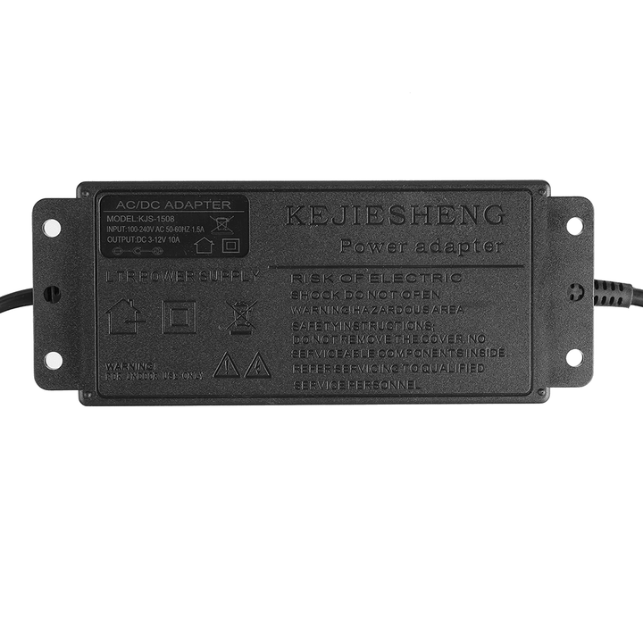 3-12V 10A 120W AC/DC Adapter Adjustable Voltage Switching Power Supply with Digital Display - MRSLM
