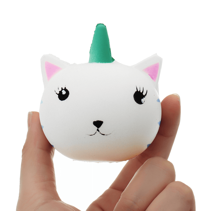 Unicorn Cat Squishy 7.1*6.2CM Slow Rising Soft Collection Gift Decor Toy - MRSLM