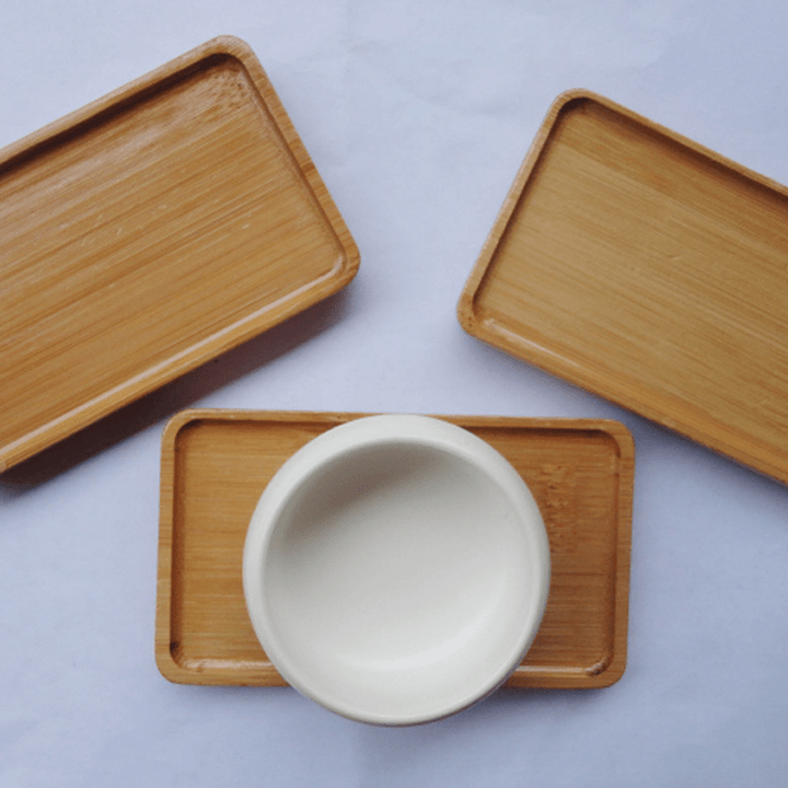 Rectangle Bamboo Scald Proof Tea Cup Holder Coaster Kungfu Tea Accessaries - MRSLM