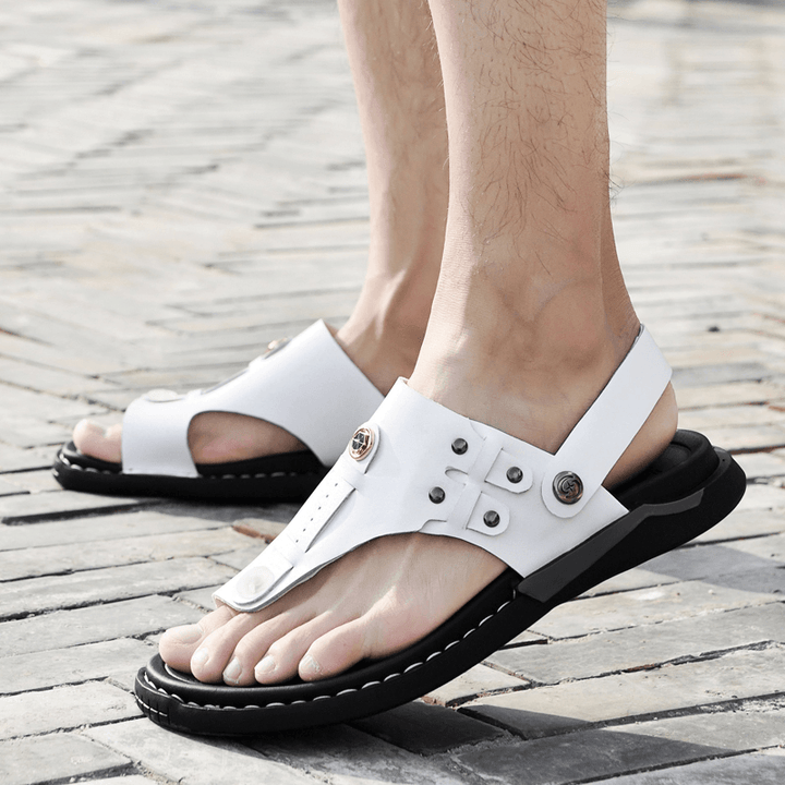 Men Two-Ways Soft Breathable Non-Slip Casual Outdoor Sandals - MRSLM