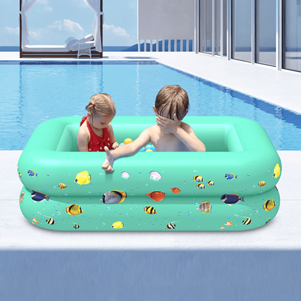 Inflatable Swimming Pool PVC Family Bathing Tub Paddling Pool Summer Outdoor Garden - MRSLM
