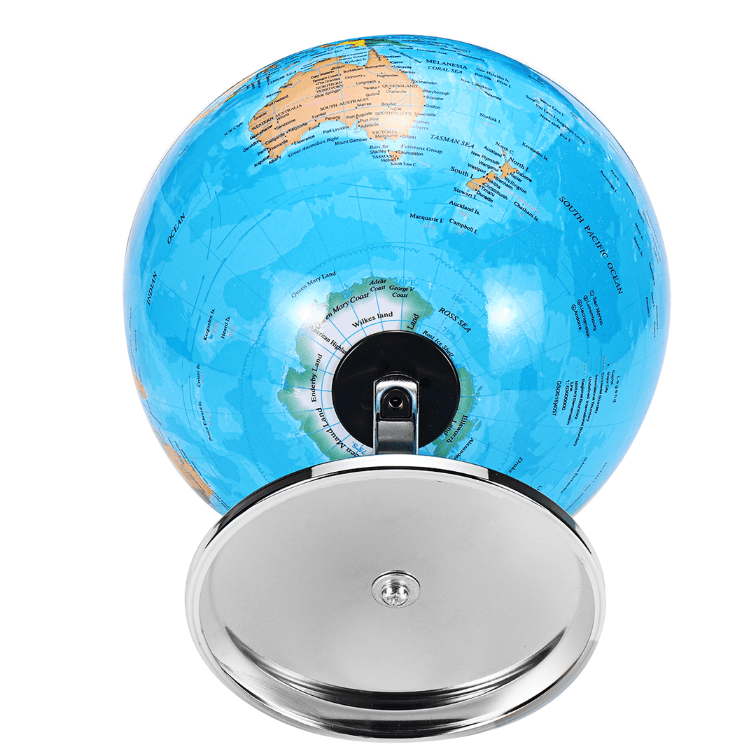 8Inch Stand Rotating World Globe Map Kids Toy School Student Educational Gift - MRSLM