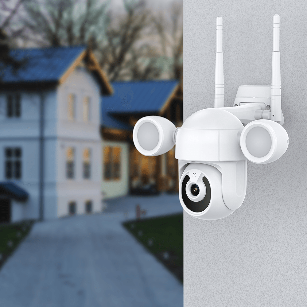 INQMEGA ST-939 3MP Smart WIFI Lighting IP Camera Courtyard Floodlight Outdoor IR IP66 Waterproof Home Garden CCTV Security Surveillance Cam Lights Wall Lamp - MRSLM