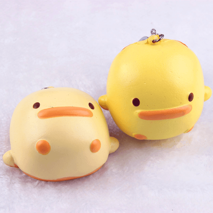 Squishy Yellow Duck Soft Cute Kawaii Phone Bag Strap Toy Gift 7*6.5*4Cm - MRSLM
