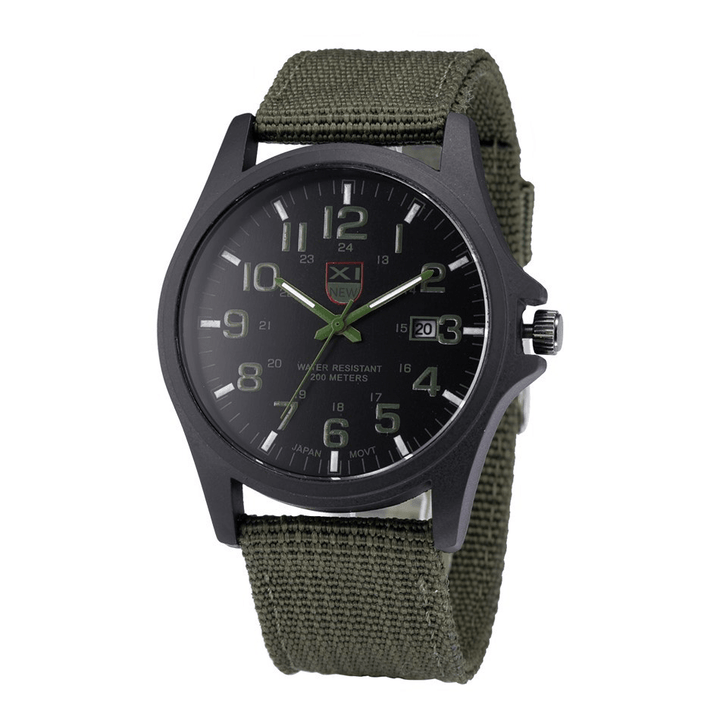 XINEW Nylon Band Casual Style Quartz Watch Date Display Men Wrist Watch - MRSLM
