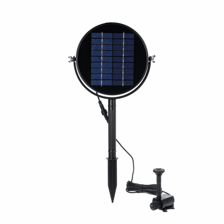 9V 2W 190L/H Solar Power Panel Water Pump Ground Water Pool Floating Fountain - MRSLM