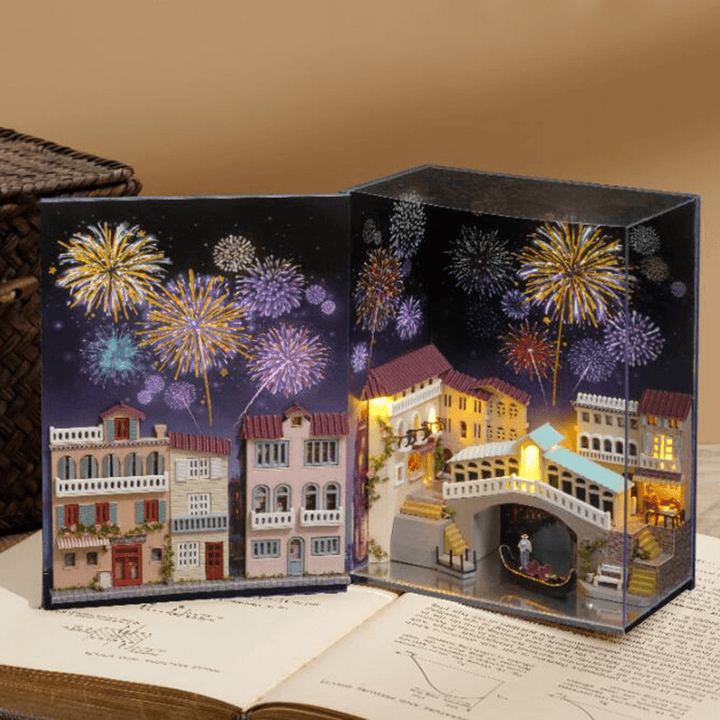 CUTE ROOM Watertown Journal Theme DIY Assembled Doll House for Children Toys - MRSLM