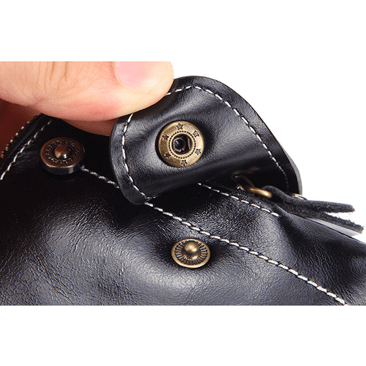 RFID Men Genuine Leather Multi-Function Wallet - MRSLM