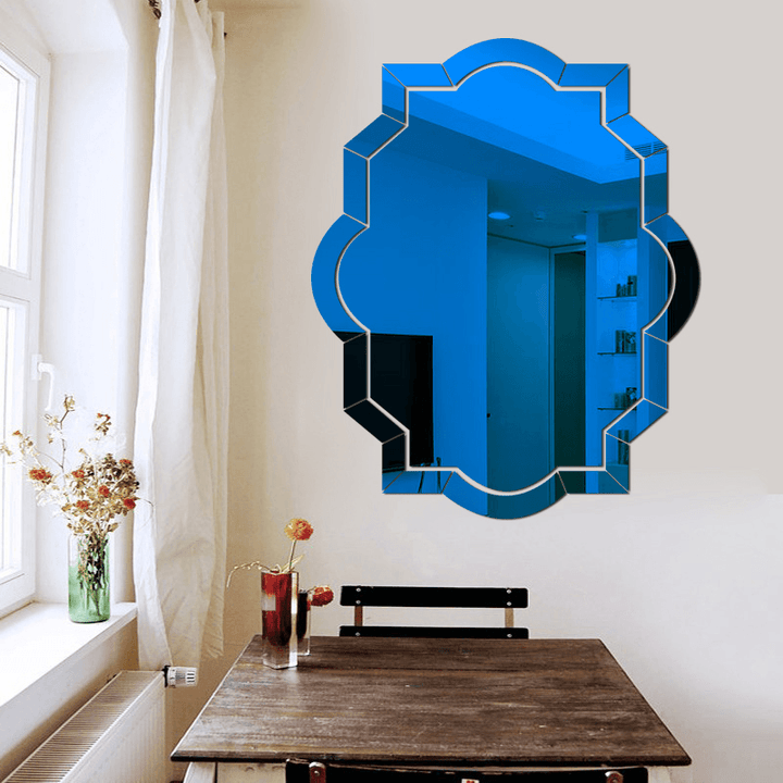3D Acrylic Mirror Wall Sticker DIY Mural Home Bedroom Wall Decoration - MRSLM