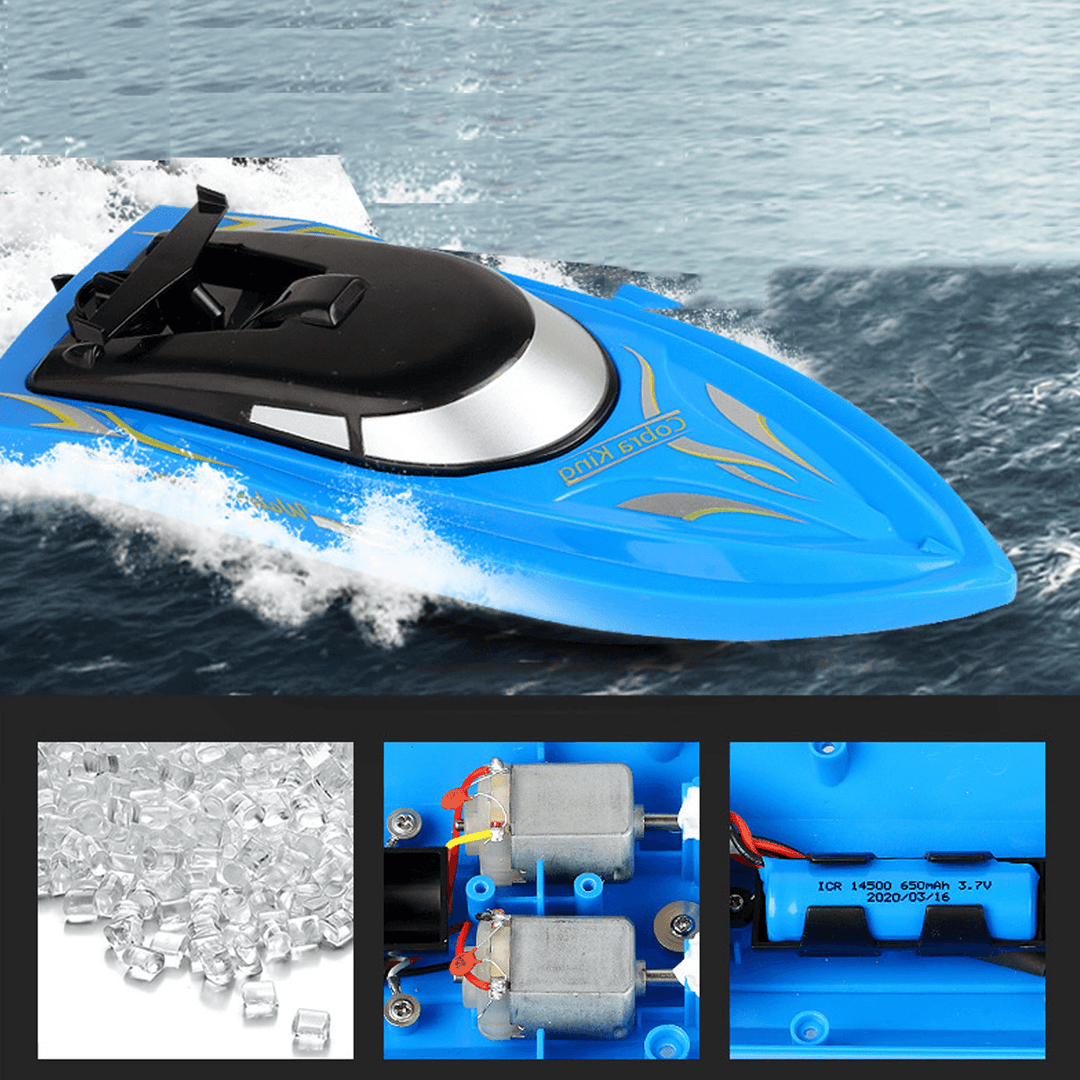 50M Long-Range RC Boat 10Km/H 2.4G High Speed Remote Control Racing Ship Water Speed Boat Model Toy Gifts for Children - MRSLM