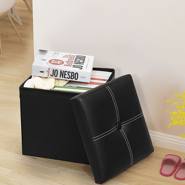 Multifunctional Storage Stool PU Leather Sofa Ottoman Bench Footrest Box Seat Footstool Square Chair Home Office Furniture - MRSLM