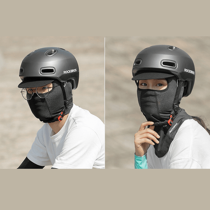 ROCKBROS Ice Silk UV Protection Windproof Scarf Riding Headgear Motorcycle Full Face Mask Skin-Friendly Quick-Drying Fabric - MRSLM