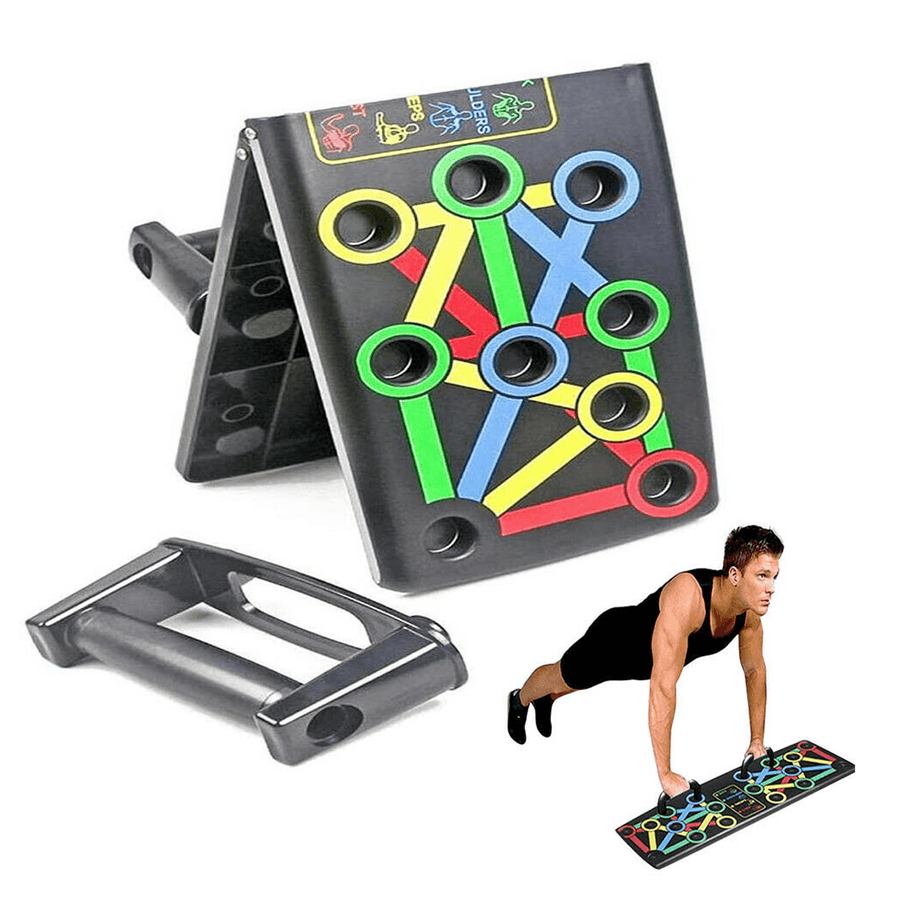 14 in 1 Foldable Push up Stand Board Home Gym Push-Up Chest Muscle Training Fitness Equipment - MRSLM