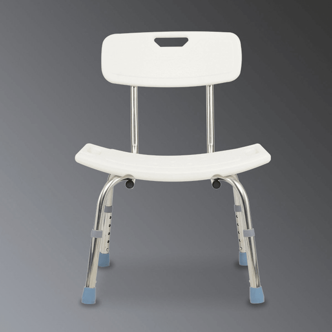 Adjustable Safety Shower Chair Seat Bench with Removable Back Bathtub Bath Chair for Elderly Tool-Free Assembly - MRSLM