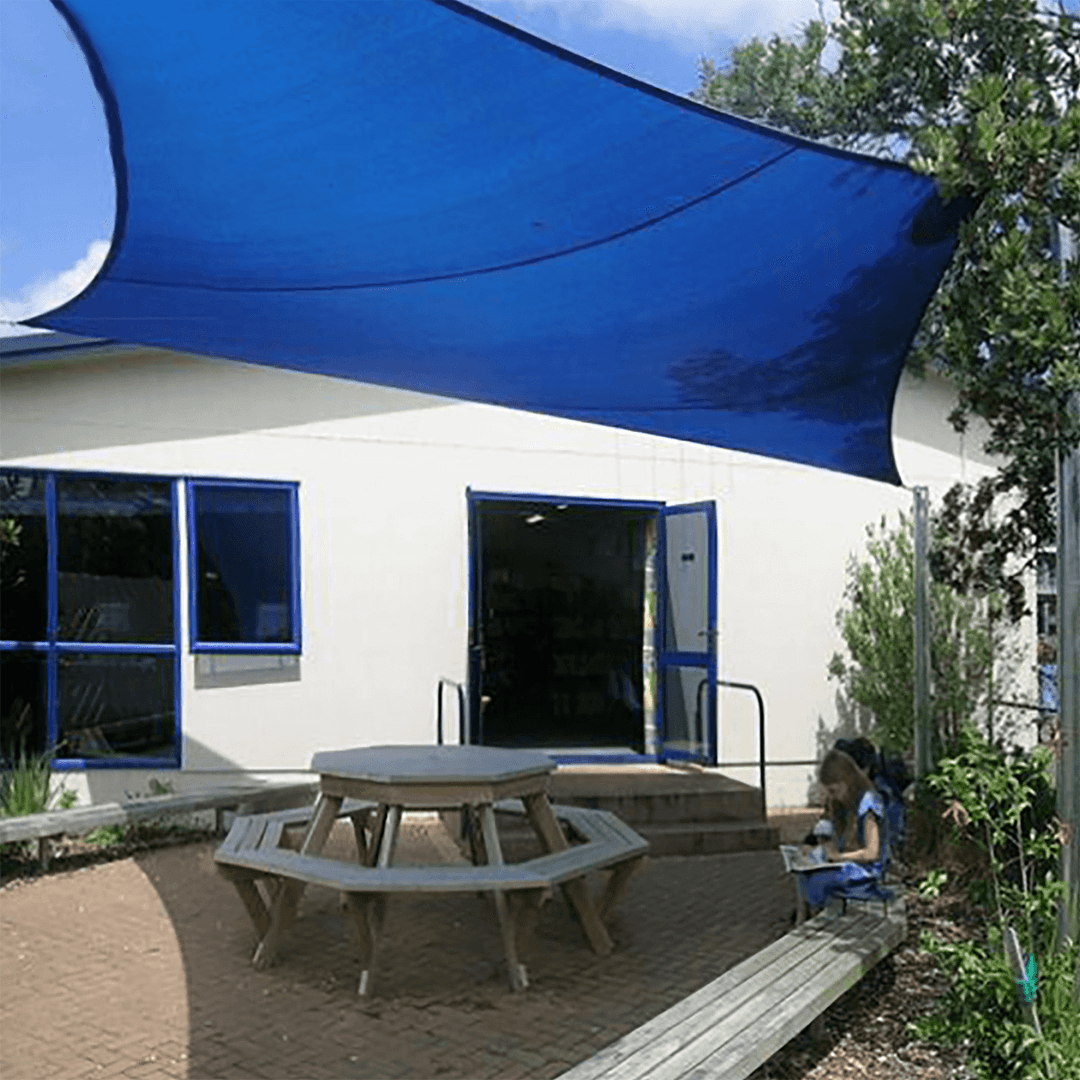 Regular Triangle/Right Triangle Blue Tent Sunshade Sail Waterproof 280GSM Polyester 300D Oxford Farbic Protection Cover Awning Decoration - MRSLM