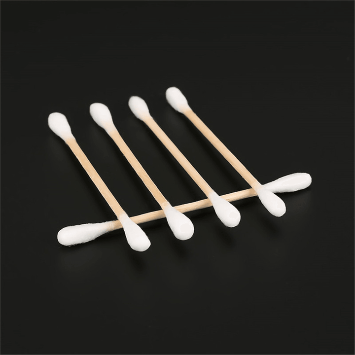 100X Cotton Swabs Swab Applicator Q-Tips Double Head Wooden Stick Cleaning Tools - MRSLM