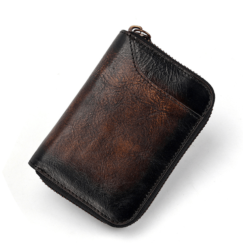 RFID Blocking Men's Wallet - Genuine Leather with 12 Card Slots and Card Holder - MRSLM