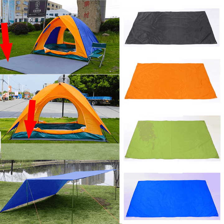 210X300Cm Outdoor Camping Tent Sunshade Rain Sun UV Beach Canopy Awning Shelter Beach Picnic Mat Ground Pad - MRSLM