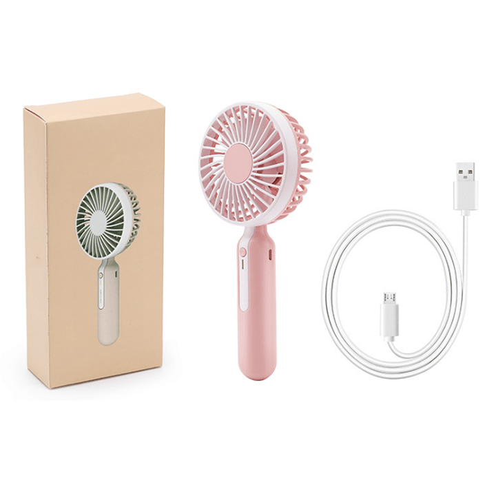 DC 5V Portable Rechargeable Fan Air Cooler Cooling Mini Handheld USB with Phone Base - MRSLM