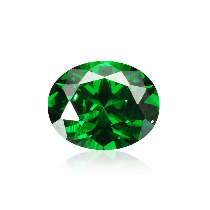 Natural Mined Colombia Green Emerald 8X10Mm 4.16Ct Oval Cut VVS AAA Loose Gems Decorations - MRSLM