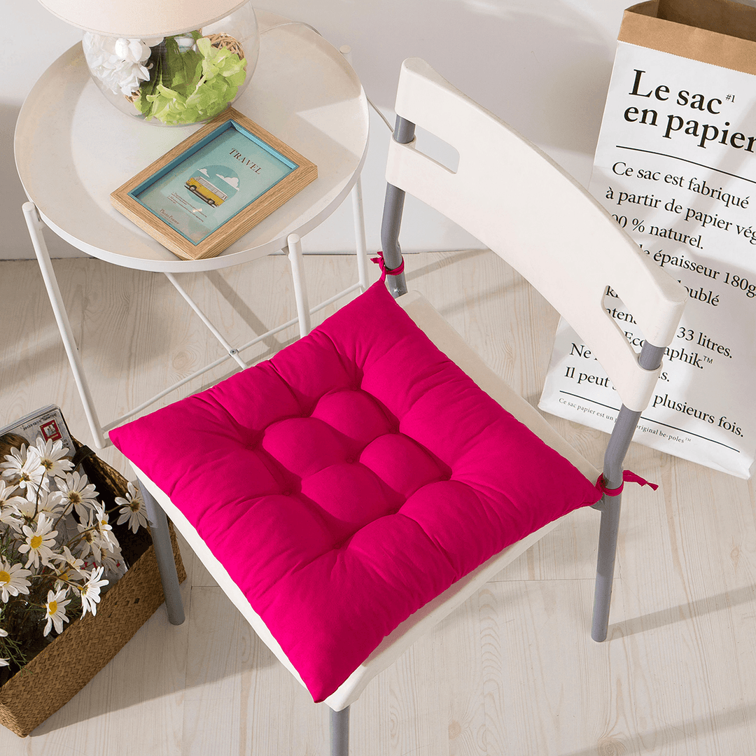45*45Cm Polyester Chair Cushion Square Soft Padded Cushion Pad Home Office Decor - MRSLM