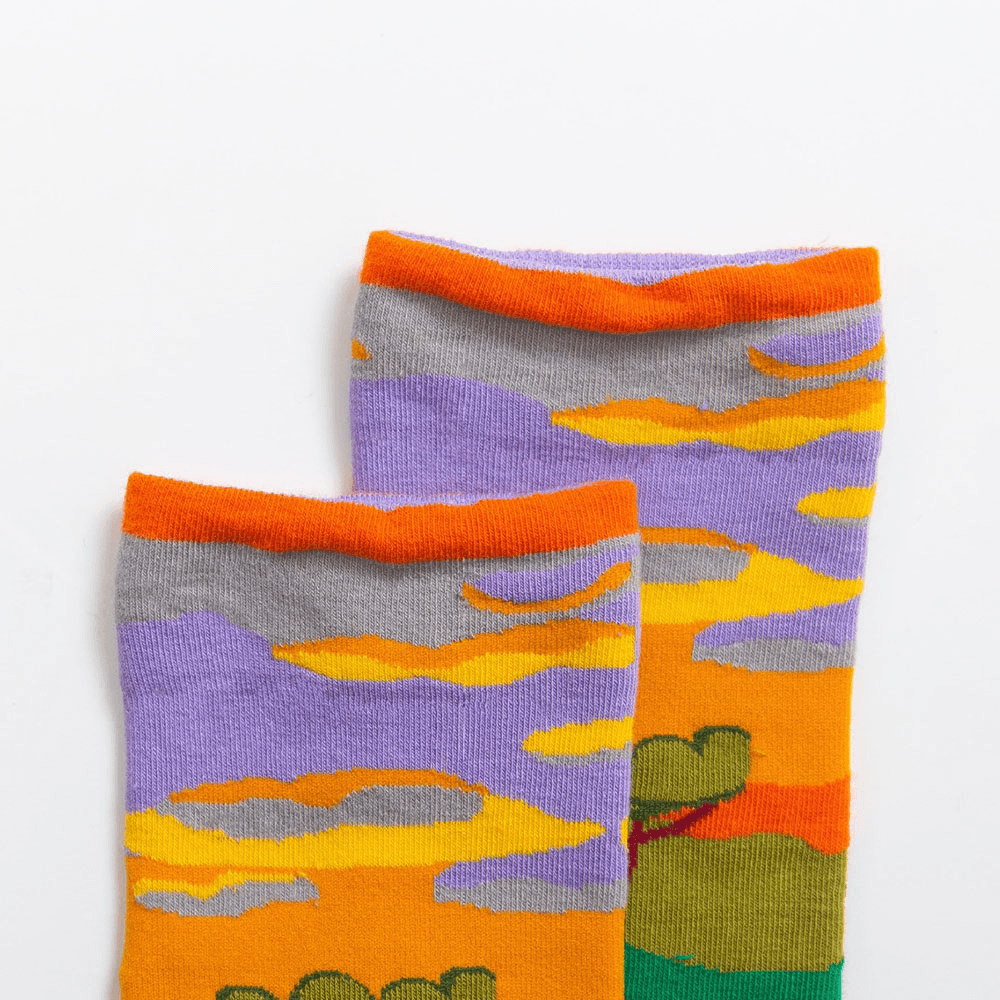 Unisex Literature and Art Colorful Patchwork Color Animal Pattern Tube Socks - MRSLM