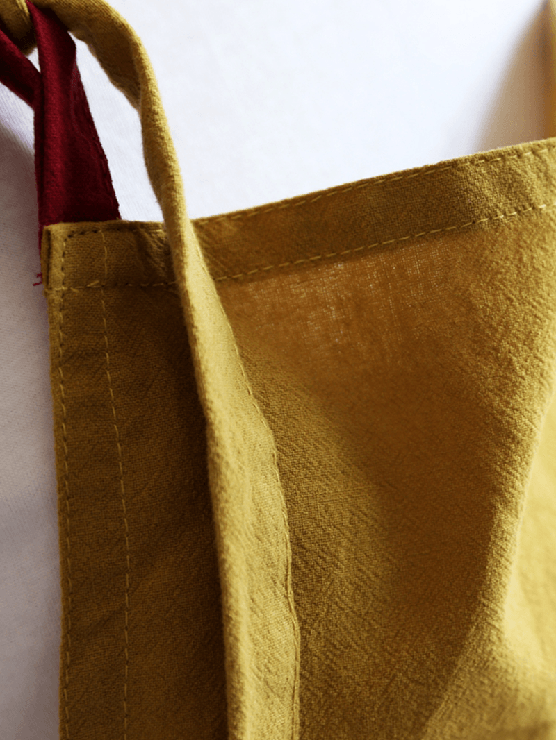 Japanese Solid Color Linen Cotton Vintage Pinafore Dress - MRSLM