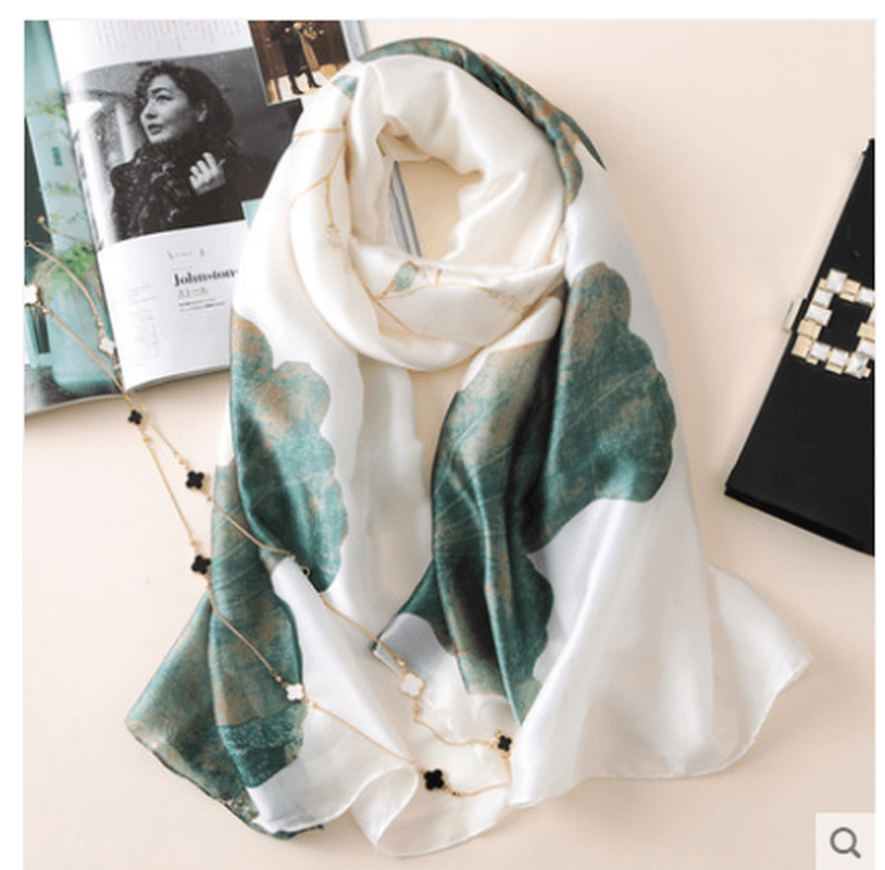 Fashionable Women'S Simple Printed Thin Silk Scarf - MRSLM