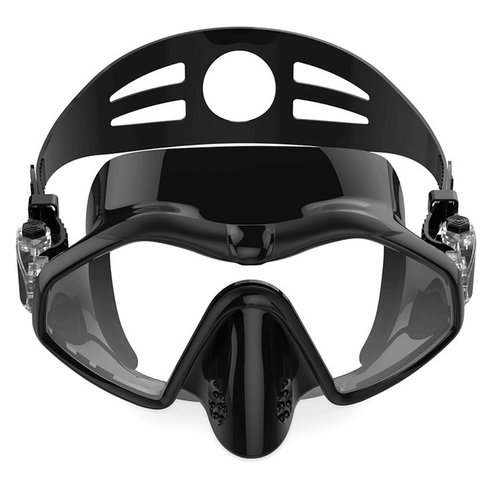Hhaosport M6113 Diving Mask Snorkel Mask Adjustable Silicone Free Diving Anti-Leak Anti-Fog Diving Goggles Swimming Mask - MRSLM